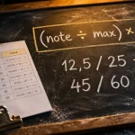 Convertir note sur 20 : formule exacte et décimales