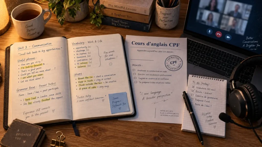 Cours particulier anglais CPF en visioconférence pour plus d’aisance