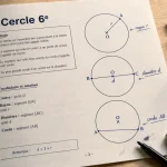Exercices corrigés sur le cercle 6ème pdf : vocabulaire compas et construction