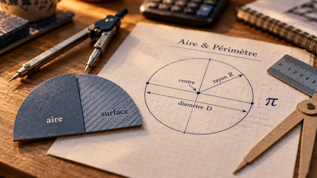 Aire cercle perimetre : formules et erreurs à éviter