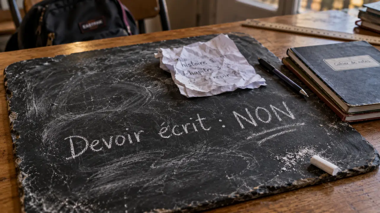 Devoirs à la maison : devoir écrit interdit en primaire