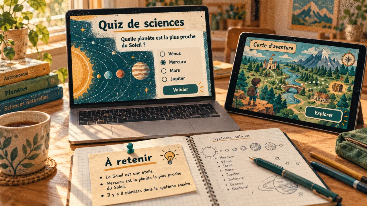Jeux video éducatifs : quiz et aventure pour apprendre