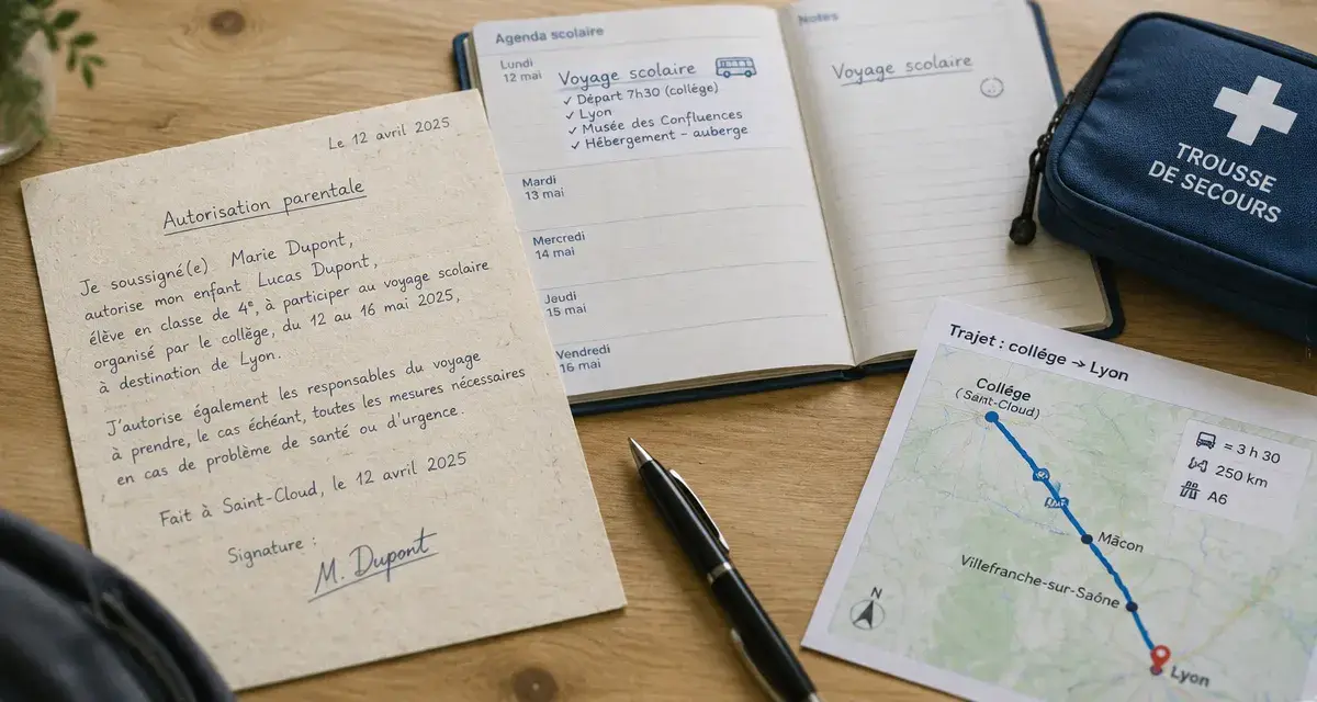 Voyage scolaire refus parents : lettre d’autorisation parentale